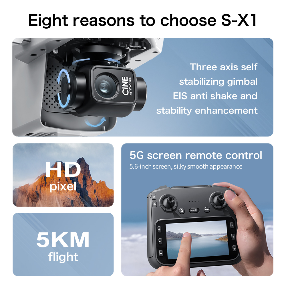 Drone GPS S-X1 MAX con giunto  - Drone Thermal Imaging recensione e prezzo