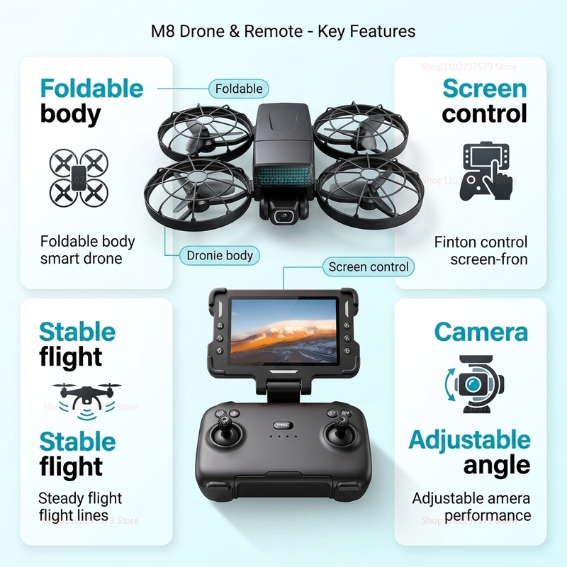 Nuovi Droni M8 GPS 8K Professi - Drone Photogrammetry recensione e prezzo
